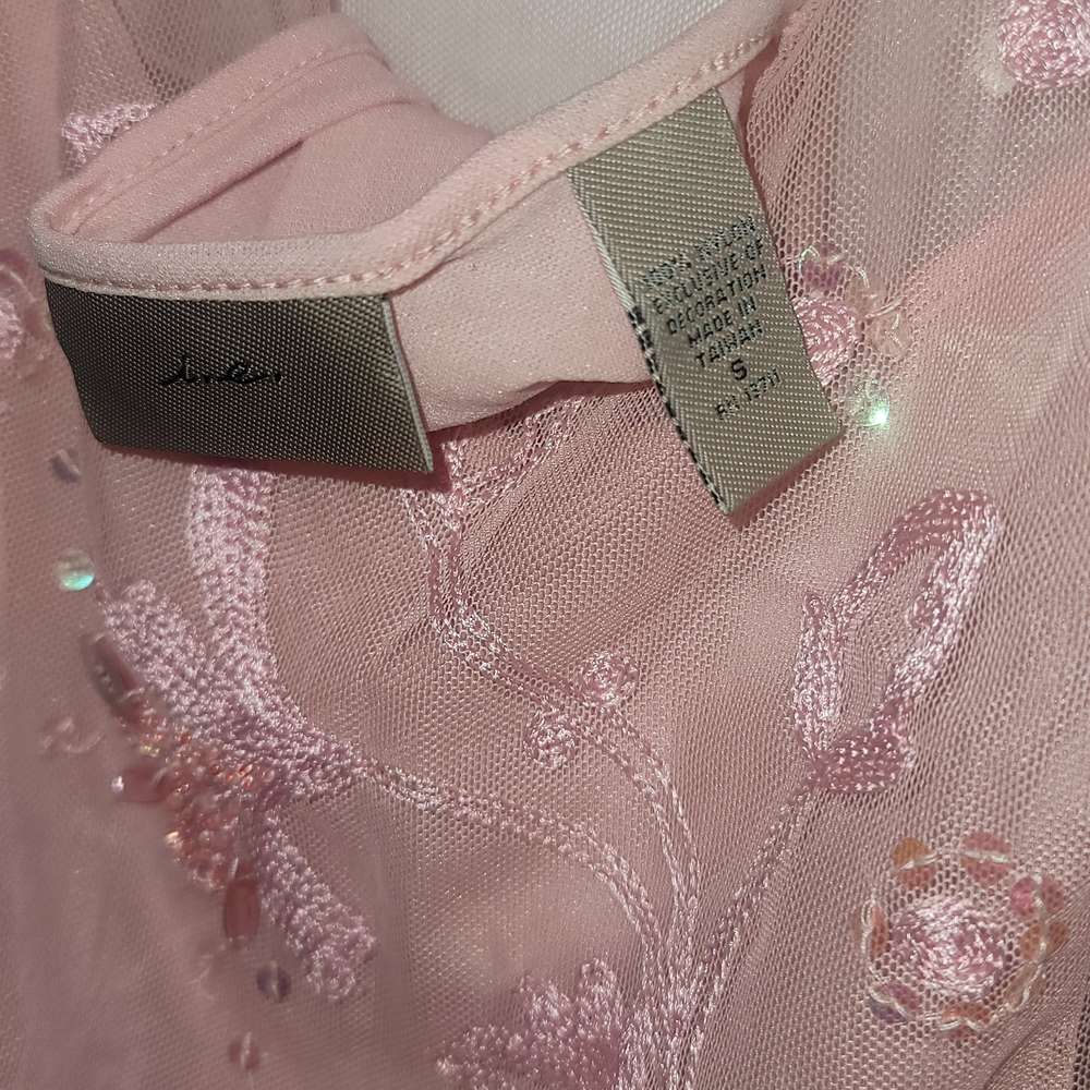 Zara Pink Floral Embroidered Blouse